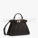 FENDI PEEKABOO I SEEU SMALL - BLACK SELLERIA BAG 8BN327ADYLF1EEJ (27*21*11cm)