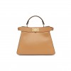 FENDI PEEKABOO ISEEU SMALL - BEIGE LEATHER BAG 8BN327AFL0F1E8B (27*21*11cm)