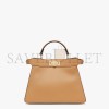 FENDI PEEKABOO ISEEU SMALL - BEIGE LEATHER BAG 8BN327AFL0F1E8B (27*21*11cm)