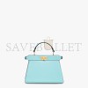 FENDI PEEKABOO ISEEU PETITE - TURQUOISE PADDED NAPPA LEATHER 8BN335ABVEF1JTX (20*15.5*11cm)