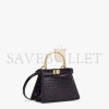 FENDI PEEKABOO ISEEU PETITE - BLACK CROCODILE PATTERN LEATHER 8BN335ALZ0F0KUR (20*15.5*11cm)