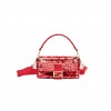 FENDI BAGUETTE - RED SEQUIN AND LEATHER BAG 8BR600AMP0F0V3L (27*15*6cm)