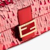 FENDI BAGUETTE - RED SEQUIN AND LEATHER BAG 8BR600AMP0F0V3L (27*15*6cm)