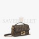 FENDI BAGUETTE CHAIN MIDI - FF JACQUARD FABRIC BAG 8BR793AKBZF1EM3 (24*14.5*7cm)