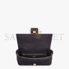 FENDI BAGUETTE - BLACK LEATHER BAG 8BR600A72VF15ZW (27*15*6cm)