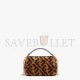 FENDI MINI BAGUETTE - BROWN SHEEPSKIN BAG 8BS017A8HPF180S (19*11.5*4cm)