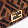 FENDI MINI BAGUETTE - BROWN SHEEPSKIN BAG 8BS017A8HPF180S (19*11.5*4cm)