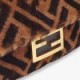 FENDI MINI BAGUETTE - BROWN SHEEPSKIN BAG 8BS017A8HPF180S (19*11.5*4cm)