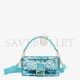 FENDI BAGUETTE - TURQUOISE SEQUIN AND LEATHER BAG 8BR600AMP0F1JTX (27*15*6cm)