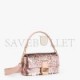 FENDI BAGUETTE - PINK SEQUIN AND LEATHER BAG 8BR600AMP0F0J2F (27*15*6cm)