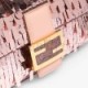 FENDI BAGUETTE - PINK SEQUIN AND LEATHER BAG 8BR600AMP0F0J2F (27*15*6cm)