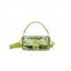 FENDI BAGUETTE - ACID GREEN SEQUIN AND LEATHER BAG 8BR600AMP0F1JCP (27*15*6cm)