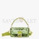 FENDI BAGUETTE - ACID GREEN SEQUIN AND LEATHER BAG 8BR600AMP0F1JCP (27*15*6cm)