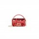 FENDI BAGUETTE MINI - DARK RED SEQUIN AND LEATHER BAG 8BS017AMP0F0V3L (19*11.5*4cm)