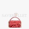 FENDI BAGUETTE MINI - DARK RED SEQUIN AND LEATHER BAG 8BS017AMP0F0V3L (19*11.5*4cm)