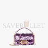 FENDI BAGUETTE MINI - PURPLE SEQUIN AND LEATHER BAG 8BS017AMP0F1JCO (19*11.5*4cm)