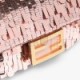 FENDI BAGUETTE MINI - PINK SEQUIN AND LEATHER BAG 8BS017AMP0F0J2F (19*11.5*4cm)