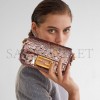 FENDI BAGUETTE MINI - PINK SEQUIN AND LEATHER BAG 8BS017AMP0F0J2F (19*11.5*4cm)