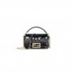 FENDI BAGUETTE MINI - BLACK SEQUIN AND LEATHER BAG 8BS017AMP0F0KUR (19*11.5*4cm)