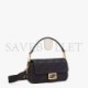 FENDI BAGUETTE - BLACK FF CANVAS BAG 8BR600AMCDF1CFJ (27*15*6cm)