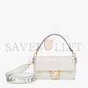 FENDI BAGUETTE - WHITE FF CANVAS BAG 8BR600AMCDF1CFK (27*15*6cm)