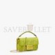 FENDI BAGUETTE MINI - ACID GREEN FF CANVAS BAG 8BS017AMCDF1JCM (19*11.5*4cm)