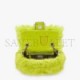 FENDI BAGUETTE CHAIN MIDI - ACID GREEN SHEEPSKIN BAG 8BR793AM2KF1JCX (24*14.5*7cm)