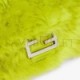 FENDI BAGUETTE CHAIN MIDI - ACID GREEN SHEEPSKIN BAG 8BR793AM2KF1JCX (24*14.5*7cm)