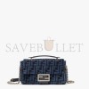 FENDI BAGUETTE CHAIN MIDI - DARK BLUE FF TAPESTRY FABRIC BAG 8BR793ALG7F1HZR (24*14.5*7cm)