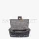 FENDI BAGUETTE - GRAY HOUNDSTOOTH WOOL BAG WITH FF EMBROIDERY 8BR600AKRZF1J5M (27*15*6cm)