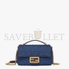 FENDI BAGUETTE CHAIN MIDI - DARK BLUE DENIM BAG 8BR793ALOWF1HZW (24*14.5*7cm)