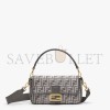 FENDI BAGUETTE - DARK GRAY FF TAPESTRY FABRIC BAG 8BR600ALUNF1J41 (27*15*6cm)