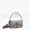 FENDI BAGUETTE - DARK GRAY FF TAPESTRY FABRIC BAG 8BR600ALUNF1J41 (27*15*6cm)