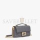 FENDI BAGUETTE CHAIN MIDI - DARK GRAY LEATHER BAG 8BR793AH9CF1IV7 (24*14.5*7cm)