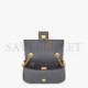 FENDI BAGUETTE CHAIN MIDI - DARK GRAY LEATHER BAG 8BR793AH9CF1IV7 (24*14.5*7cm)