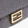 FENDI BAGUETTE CHAIN MIDI - DARK GRAY LEATHER BAG 8BR793AH9CF1IV7 (24*14.5*7cm)