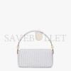 FENDI BAGUETTE - LIGHT BLUE STRIPED FABRIC BAG 8BR600ALVQF1J60 (27*15*6cm)