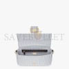 FENDI BAGUETTE - LIGHT BLUE STRIPED FABRIC BAG 8BR600ALVQF1J60 (27*15*6cm)