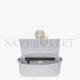 FENDI BAGUETTE - LIGHT BLUE STRIPED FABRIC BAG 8BR600ALVQF1J60 (27*15*6cm)