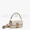 FENDI BAGUETTE - DOVE GRAY FF TAPESTRY FABRIC BAG 8BR600ALUNF1J43 (27*15*6cm)