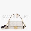 FENDI BAGUETTE - WHITE CANVAS FF BAG 8BR600AKBRF1HOE (27*15*6cm)