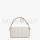 FENDI BAGUETTE - WHITE CANVAS FF BAG 8BR600AKBRF1HOE (27*15*6cm)