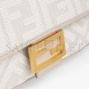 FENDI BAGUETTE - WHITE CANVAS FF BAG 8BR600AKBRF1HOE (27*15*6cm)