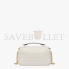 FENDI BAGUETTE CHAIN MIDI - LIGHT GRAY LEATHER BAG 8BR793AH9CF1BZ0 (24*14.5*7cm)