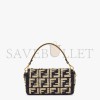 FENDI BAGUETTE - BLACK RAFFIA BACK WITH CROCHETED FF 8BR600AKBYF1HOG (27*15*6cm)