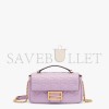 FENDI BAGUETTE CHAIN MIDI - LILAC NAPPA LEATHER BAG 8BR793AH9CF1HO5 (24*14.5*7cm)