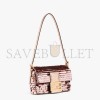 FENDI MINI BAGUETTE 1997 - PINK LEATHER AND SEQUINNED BAG 8BS049AISLF1H37 (19.5*11*5cm)