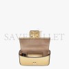 FENDI MINI BAGUETTE 1997 - GOLD-COLORED PYTHON LEATHER BAG 8BS049ABJZF1GNN (19.5*11*5cm)