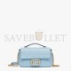 FENDI BAGUETTE CHAIN MIDI - LIGHT BLUE LEATHER BAG 8BR793AH9CF19PR (24*14.5*7cm)