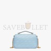 FENDI BAGUETTE CHAIN MIDI - LIGHT BLUE LEATHER BAG 8BR793AH9CF19PR (24*14.5*7cm)